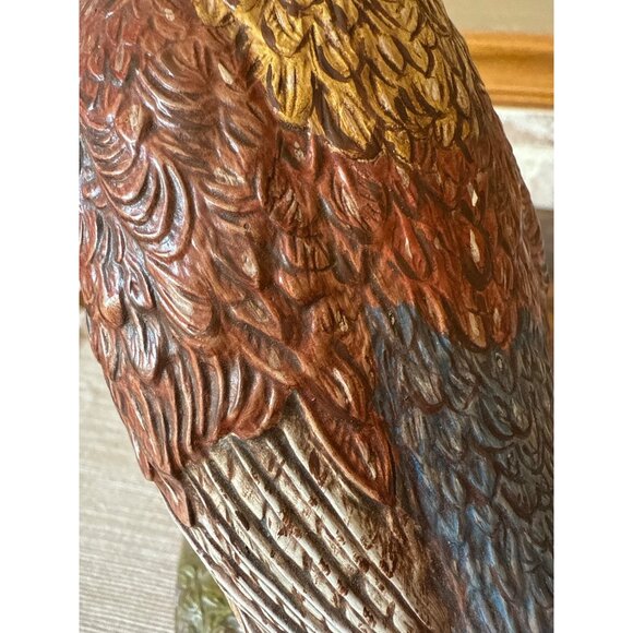 Vintage Holland Ceramic Pheasant Figurine Statue With Floral Base 1967 Bird - Picture 10 of 16